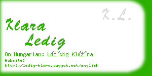 klara ledig business card